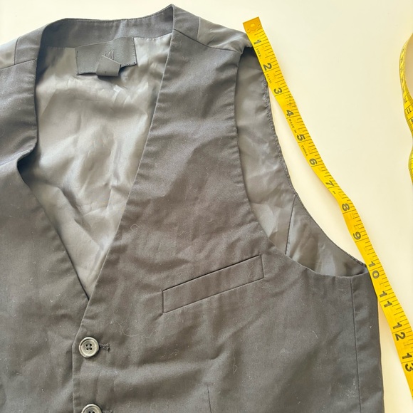 H&M Slim Fit Dress Vest Mens 34R V-Neck Front Button Viscose Polyester Formal - Picture 11 of 12